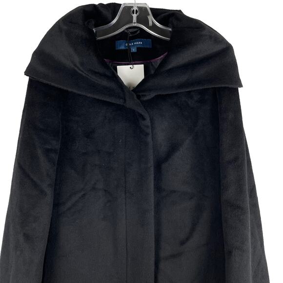 Cole Haan Single Breasted Wool Blend Long Coat Black Size 8 - Picture 3 of 8
